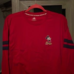Red long sleeve Mickey Mouse shirt